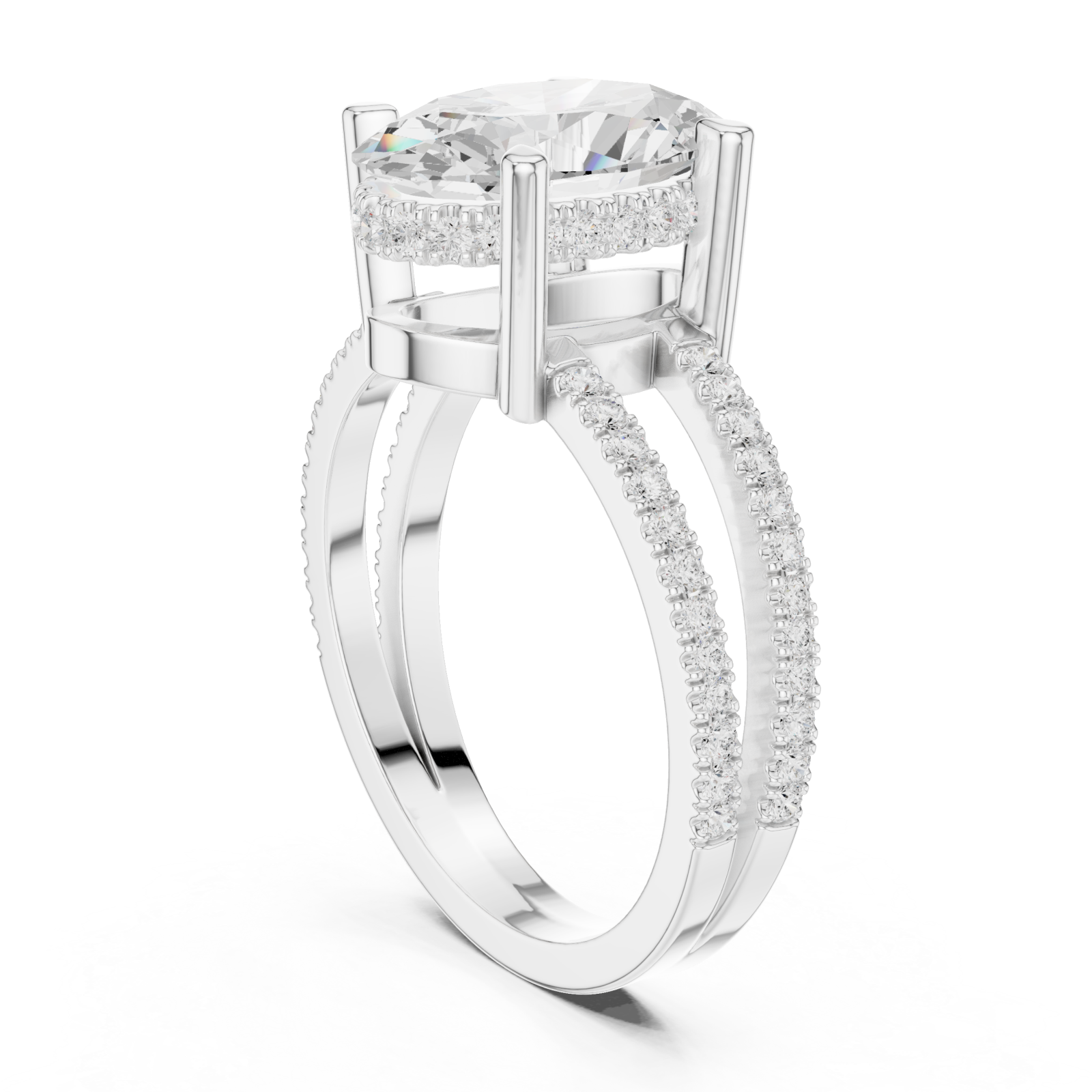  White Gold Serene Harmony Infinity Band Ring Left View
