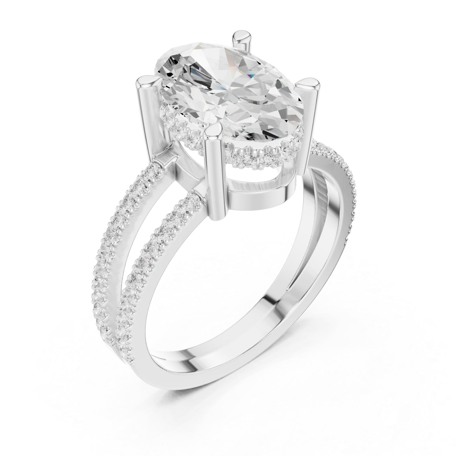  White Gold Serene Harmony Infinity Band Ring Right View