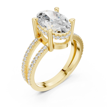 Gold Serene Harmony Infinity Band Ring Right View