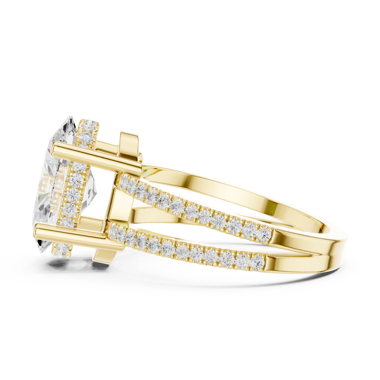  Gold Serene Harmony Infinity Band Ring Side View