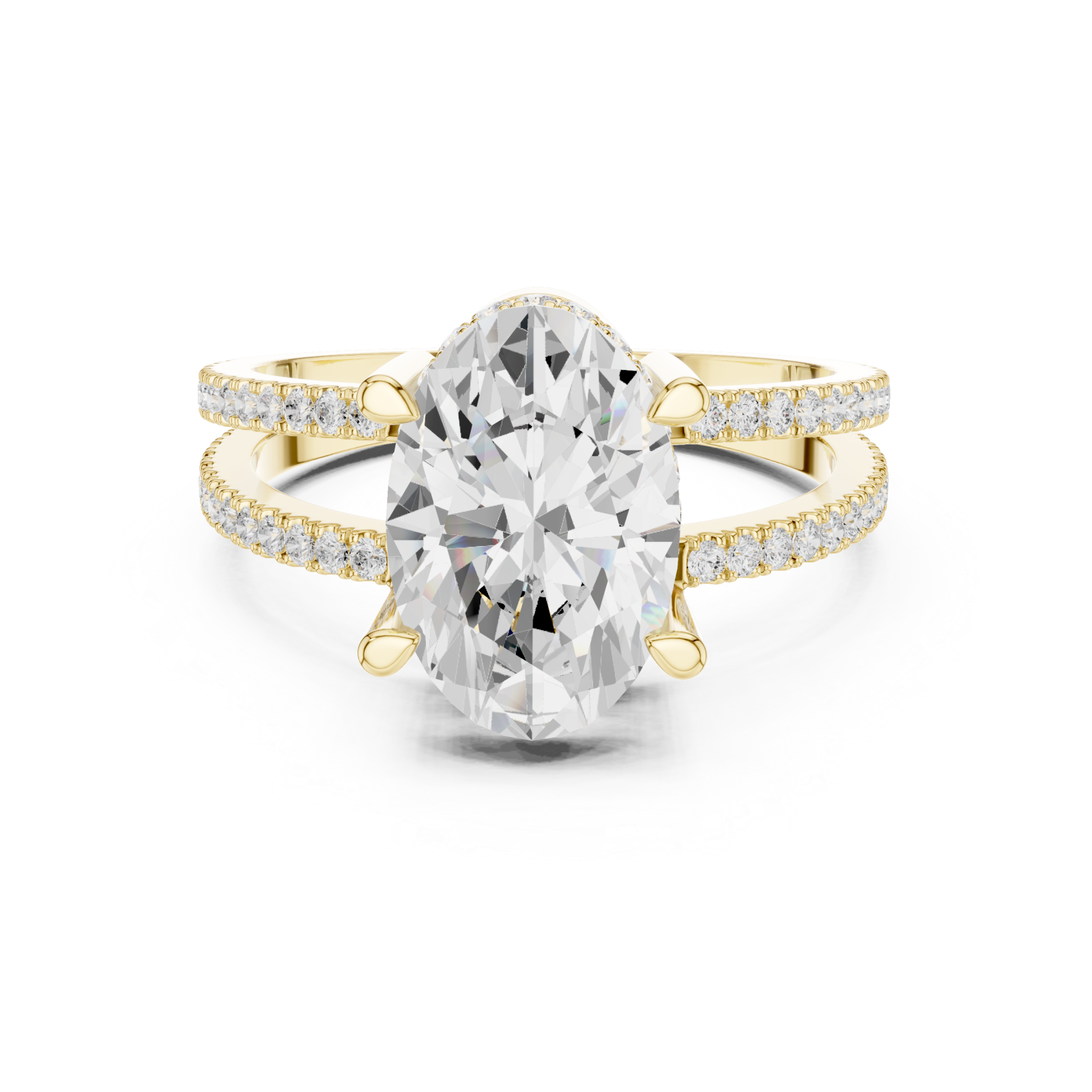  Gold Serene Harmony Infinity Band Ring Front View