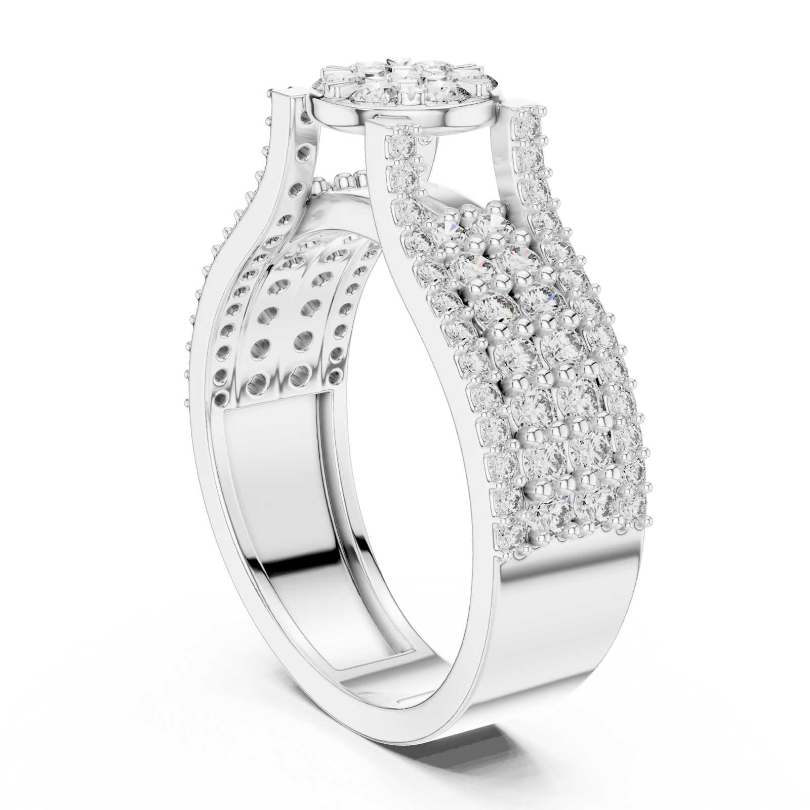  White Gold Celeste Grace Ring Left View