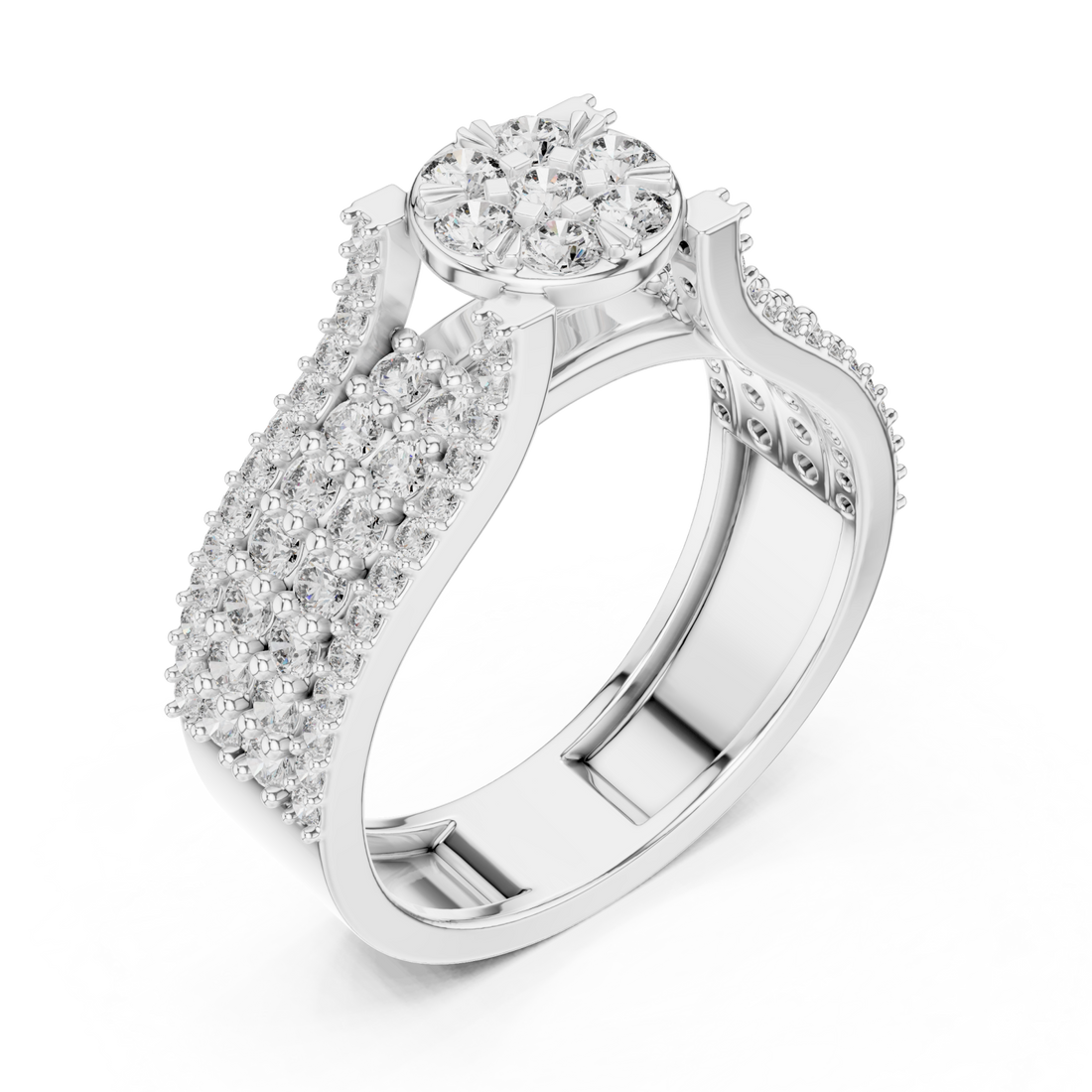  White Gold Celeste Grace Ring Right View