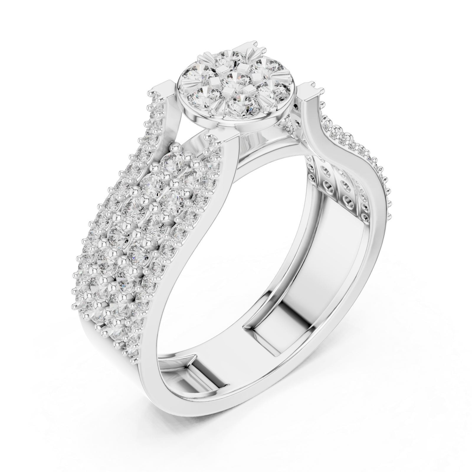  White Gold Celeste Grace Ring Right View