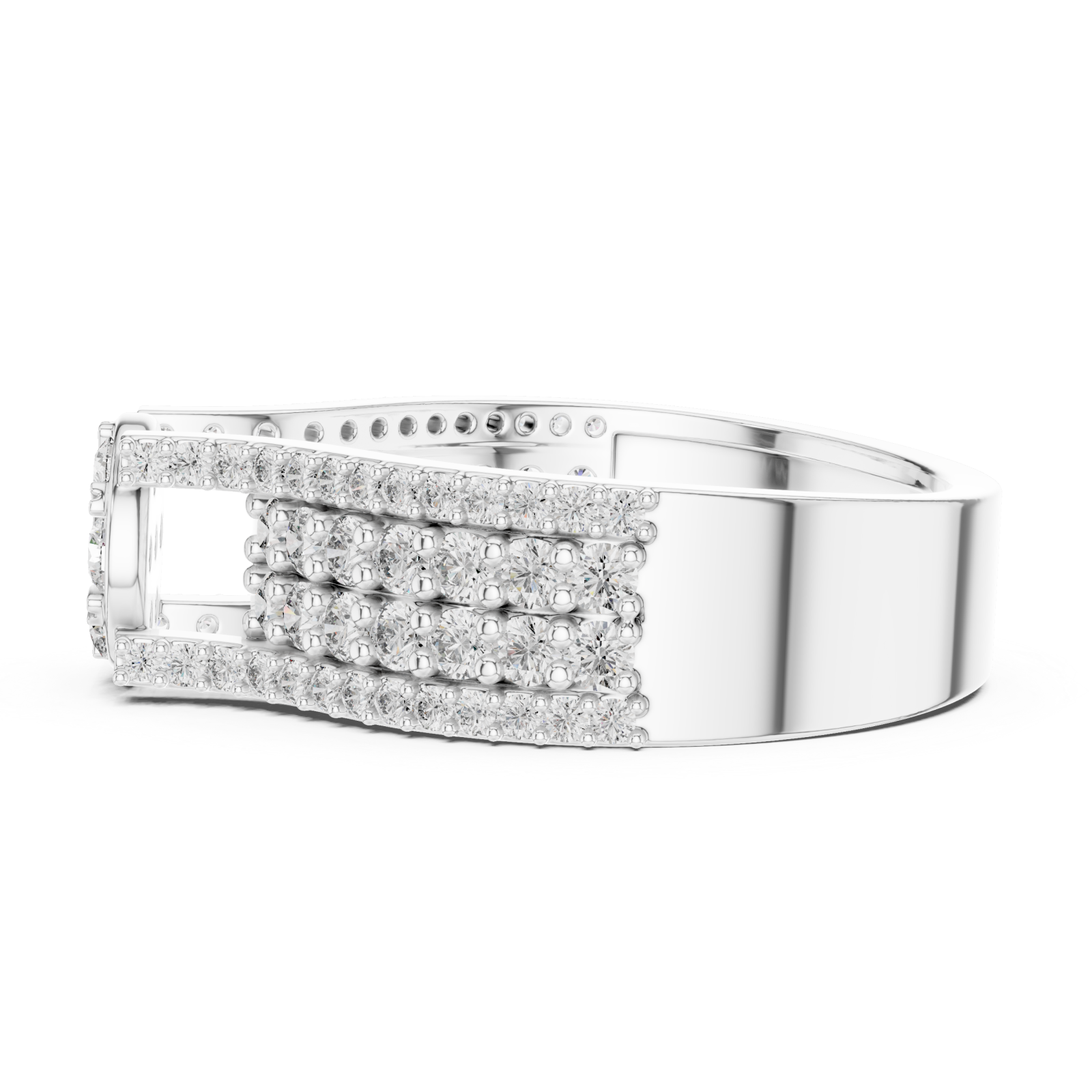  White Gold Celeste Grace Ring Side View