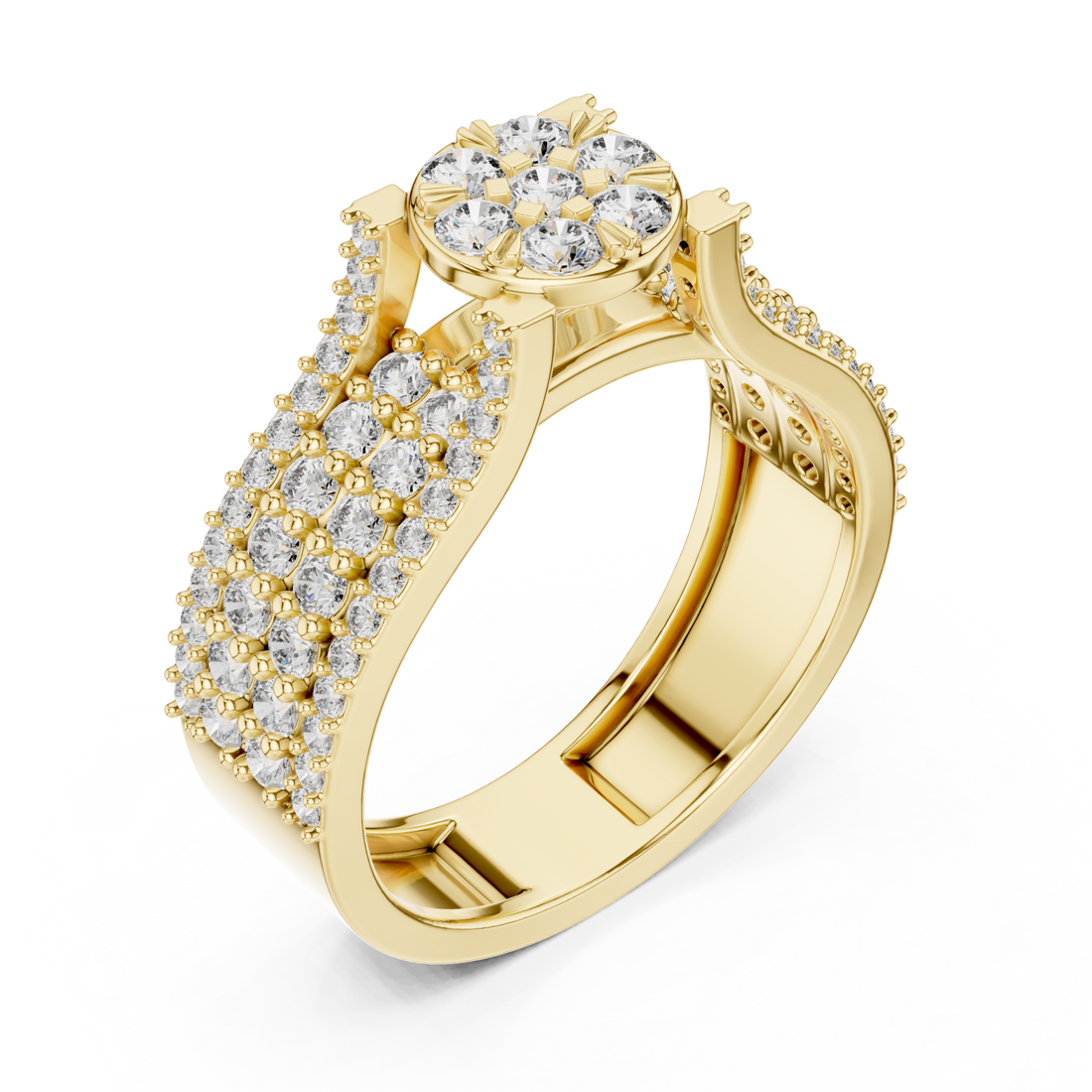 Gold Celeste Grace Ring Right View