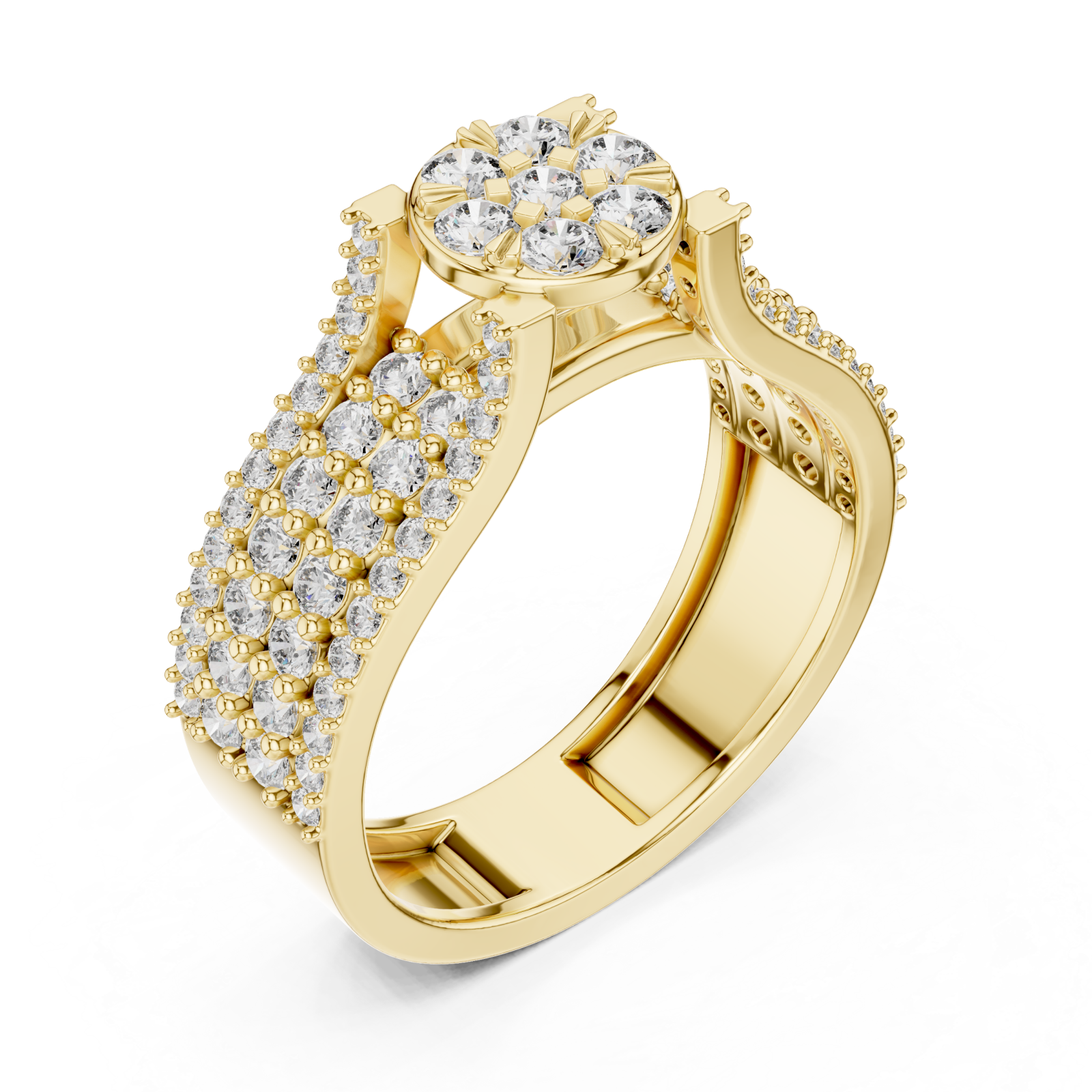 Gold Celeste Grace Ring Right View