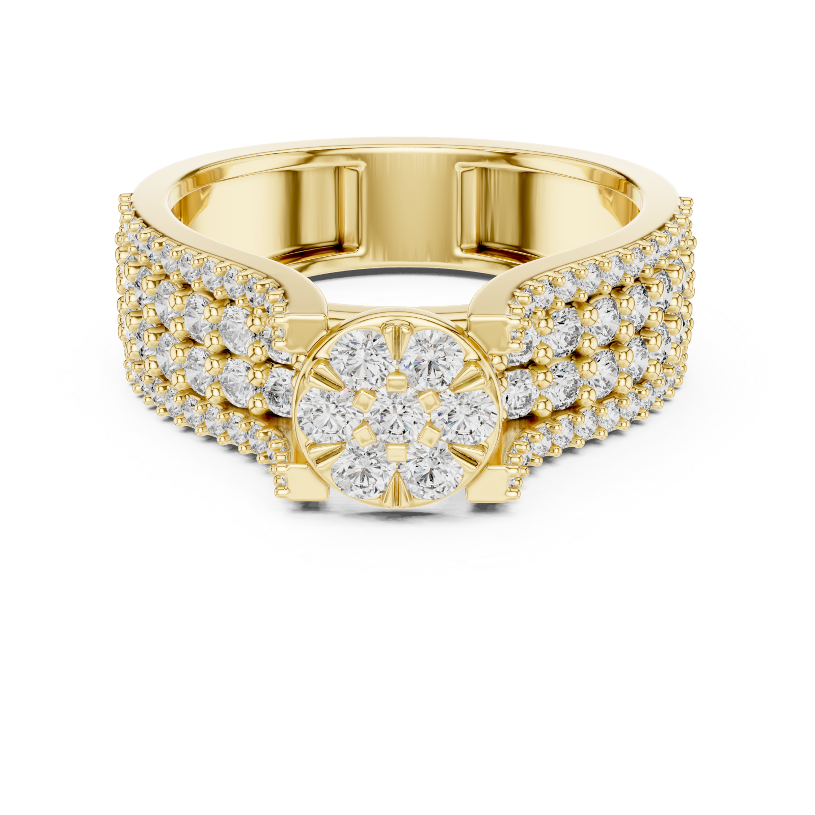  Gold Celeste Grace Ring Front View
