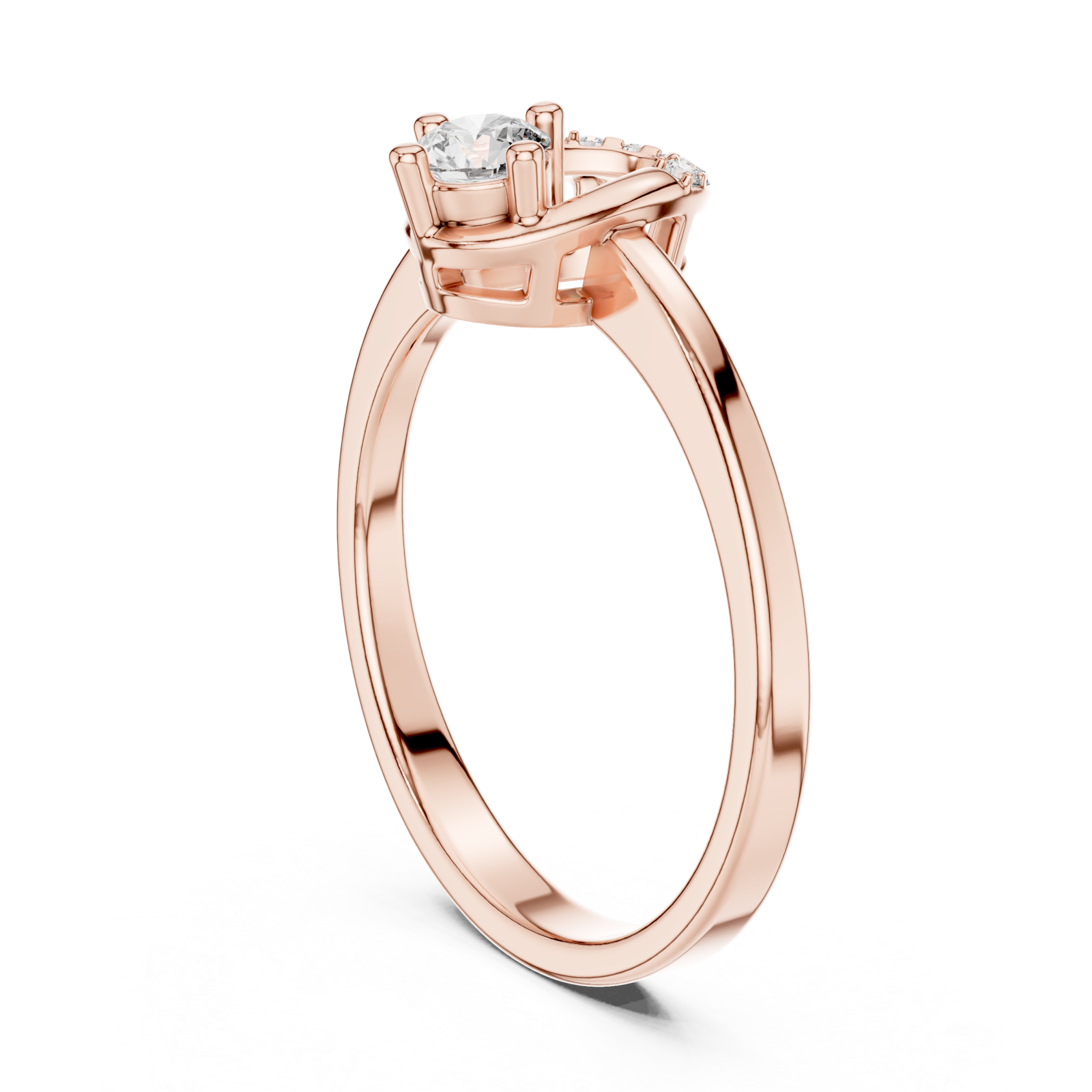  Rose Gold Eternal Grace Solitaire Left View