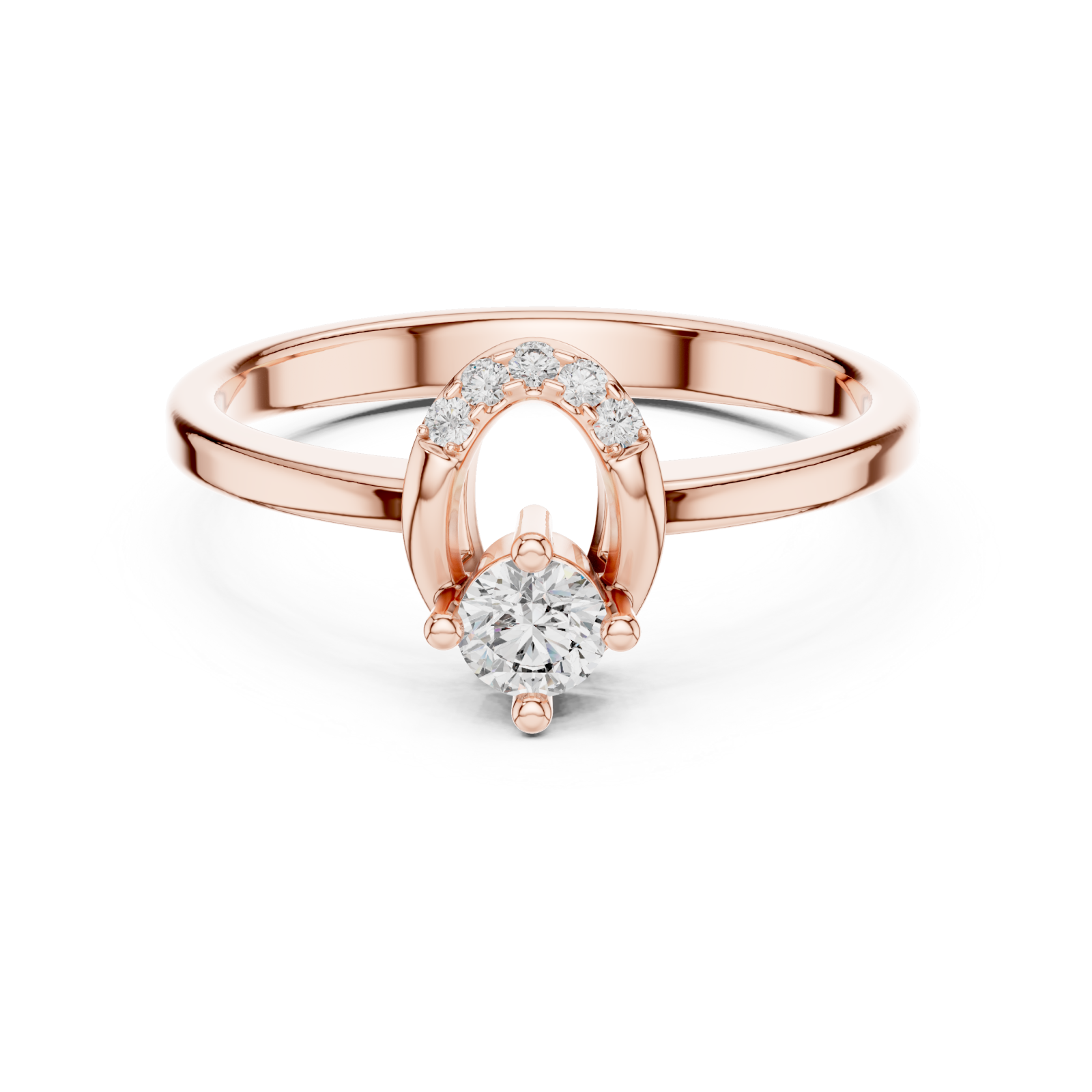  Rose Gold Eternal Grace Solitaire Front View