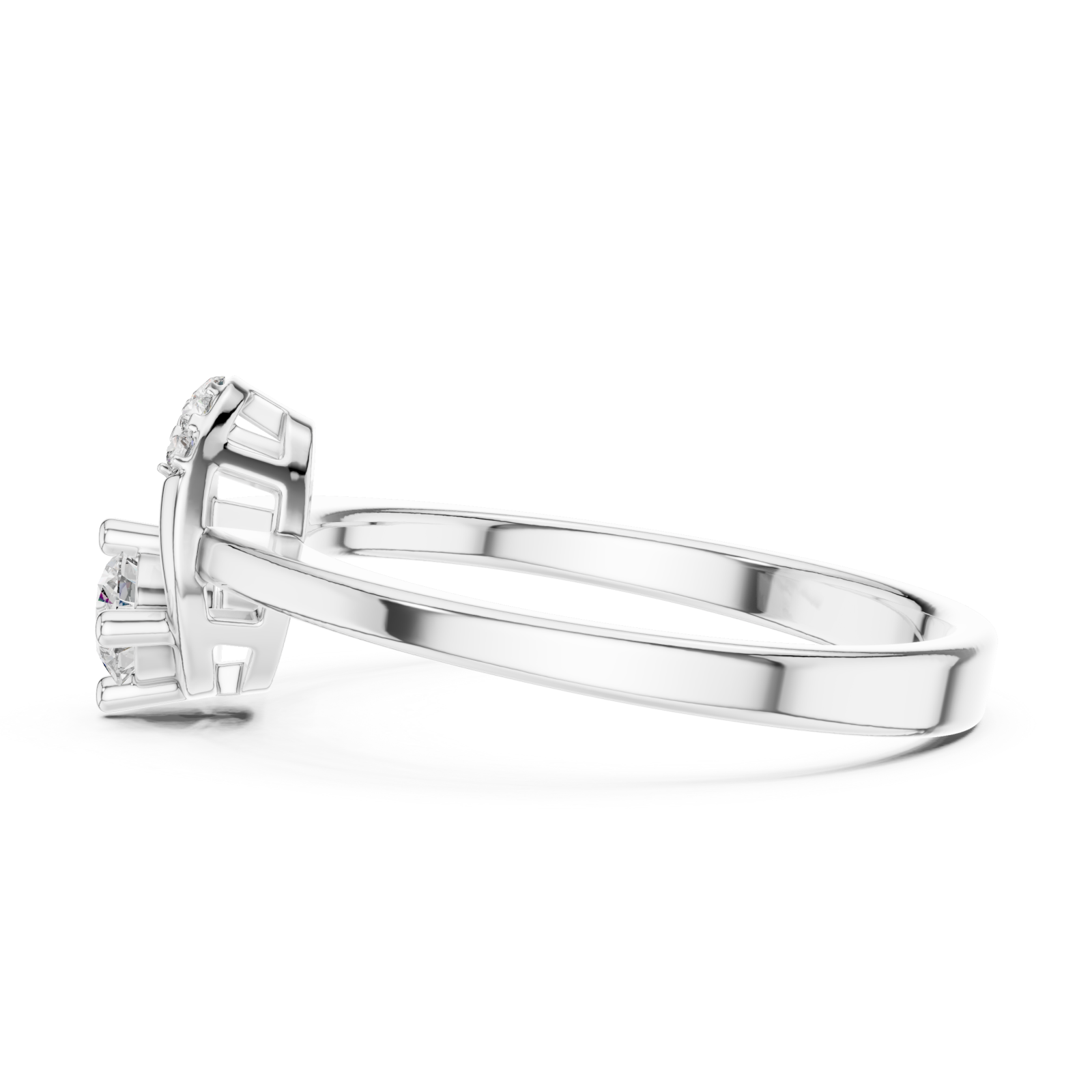  White Gold Eternal Grace Solitaire Side View