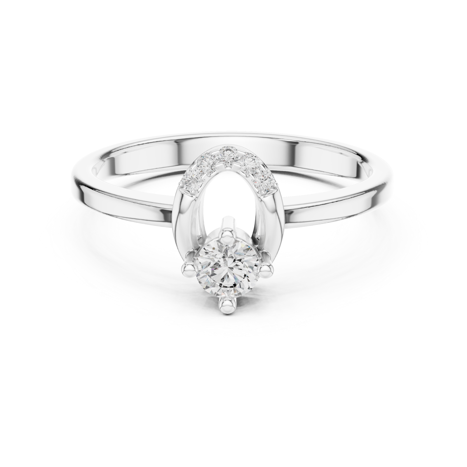  White Gold Eternal Grace Solitaire Front View