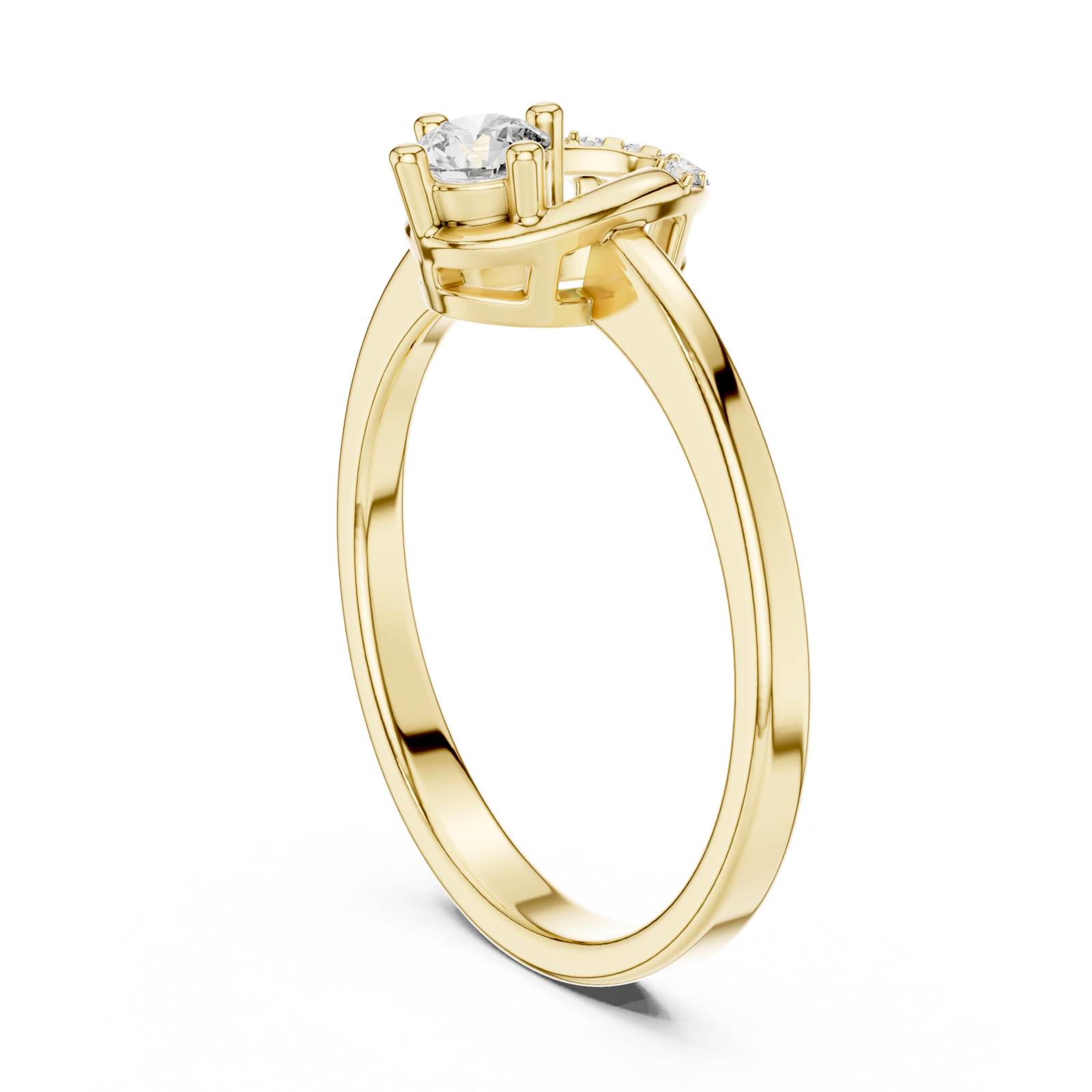  Gold Eternal Grace Solitaire Left View