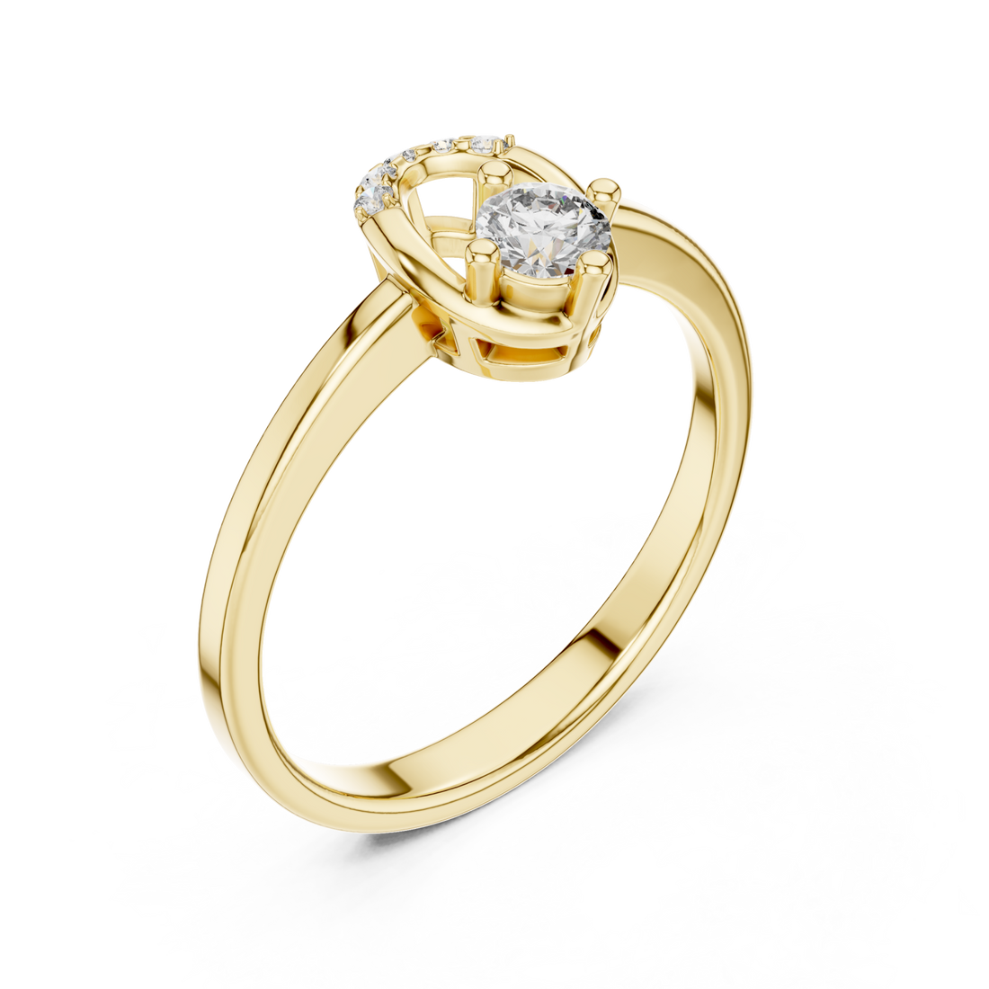 Gold Eternal Grace Solitaire Right View
