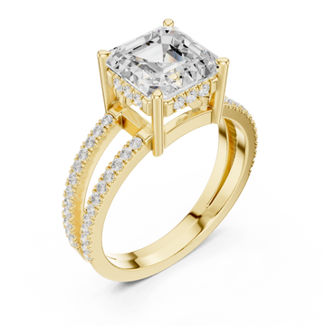 Gold Celestial Grace Halo Ring Right View