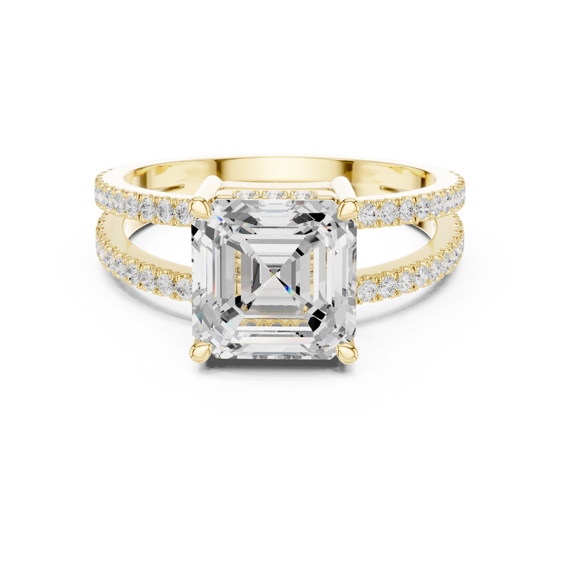 Gold Celestial Grace Halo Ring Right View