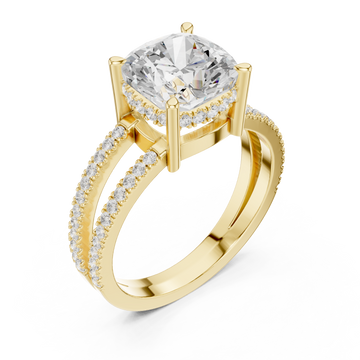 Gold Infinite Crown Harmony Engagement Ring Right View
