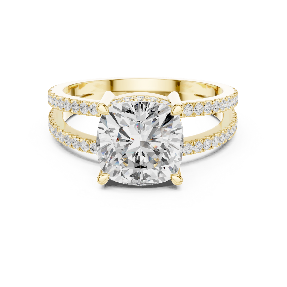 Gold Infinite Crown Harmony Engagement Ring Right View