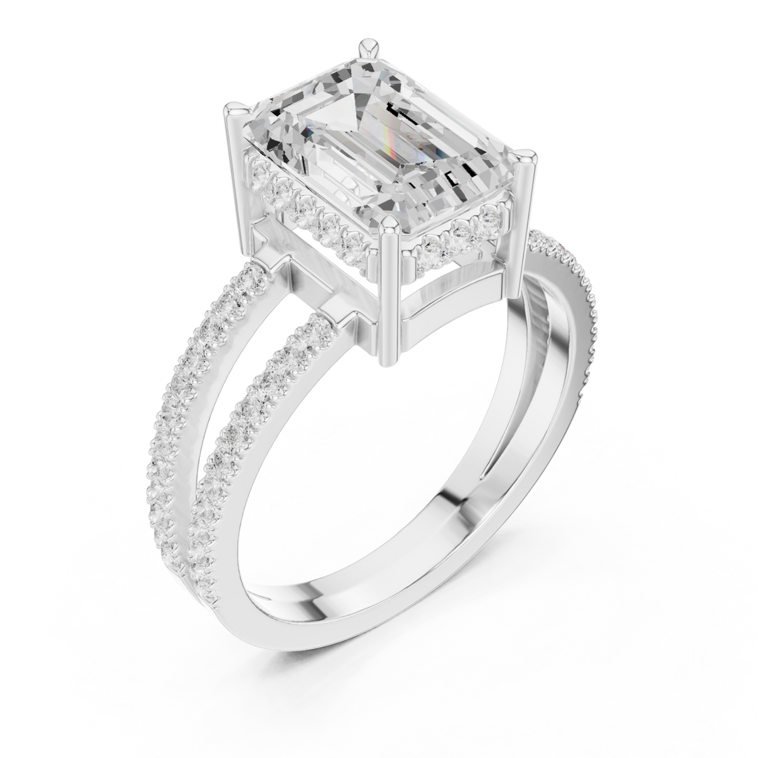  White Gold Celestial Harmony Pave Band Ring Right View