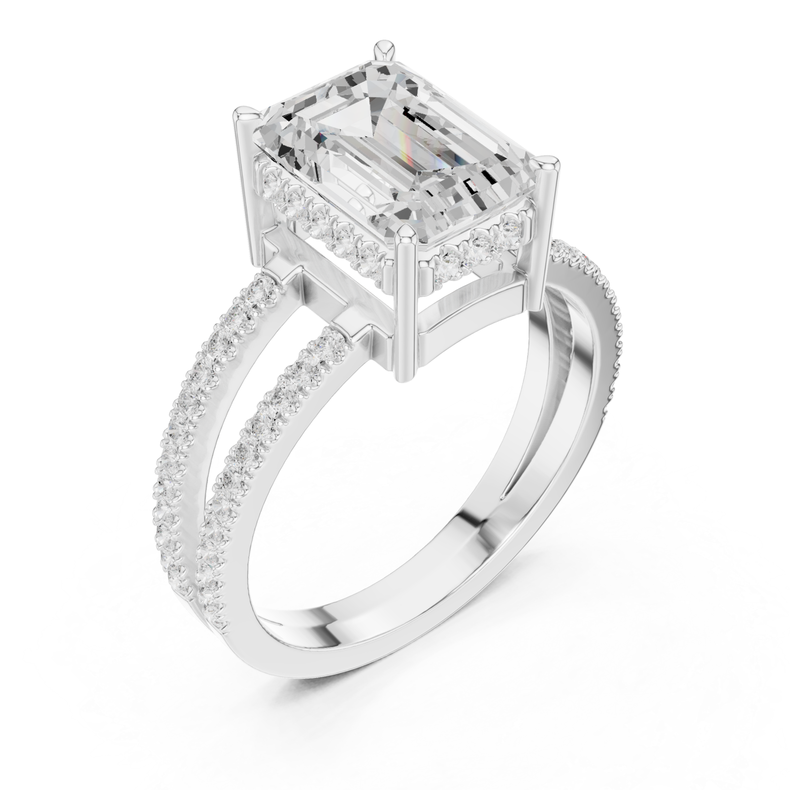  White Gold Celestial Harmony Pave Band Ring Right View