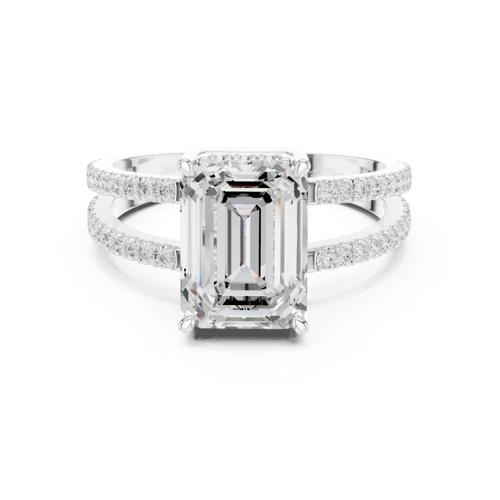  White Gold Celestial Harmony Pave Band Ring Front View