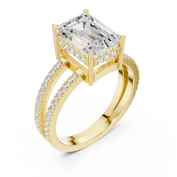 Gold Celestial Harmony Pave Band Ring Right View