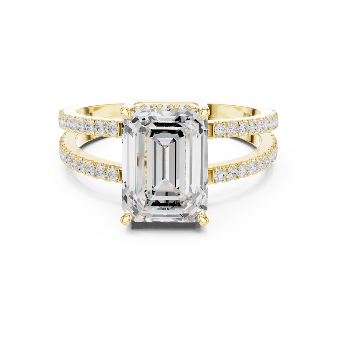 Gold Celestial Harmony Pave Band Ring Right View