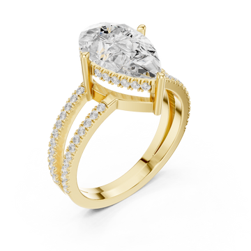 Gold Celestial Marquise Twin Row Ring Right View
