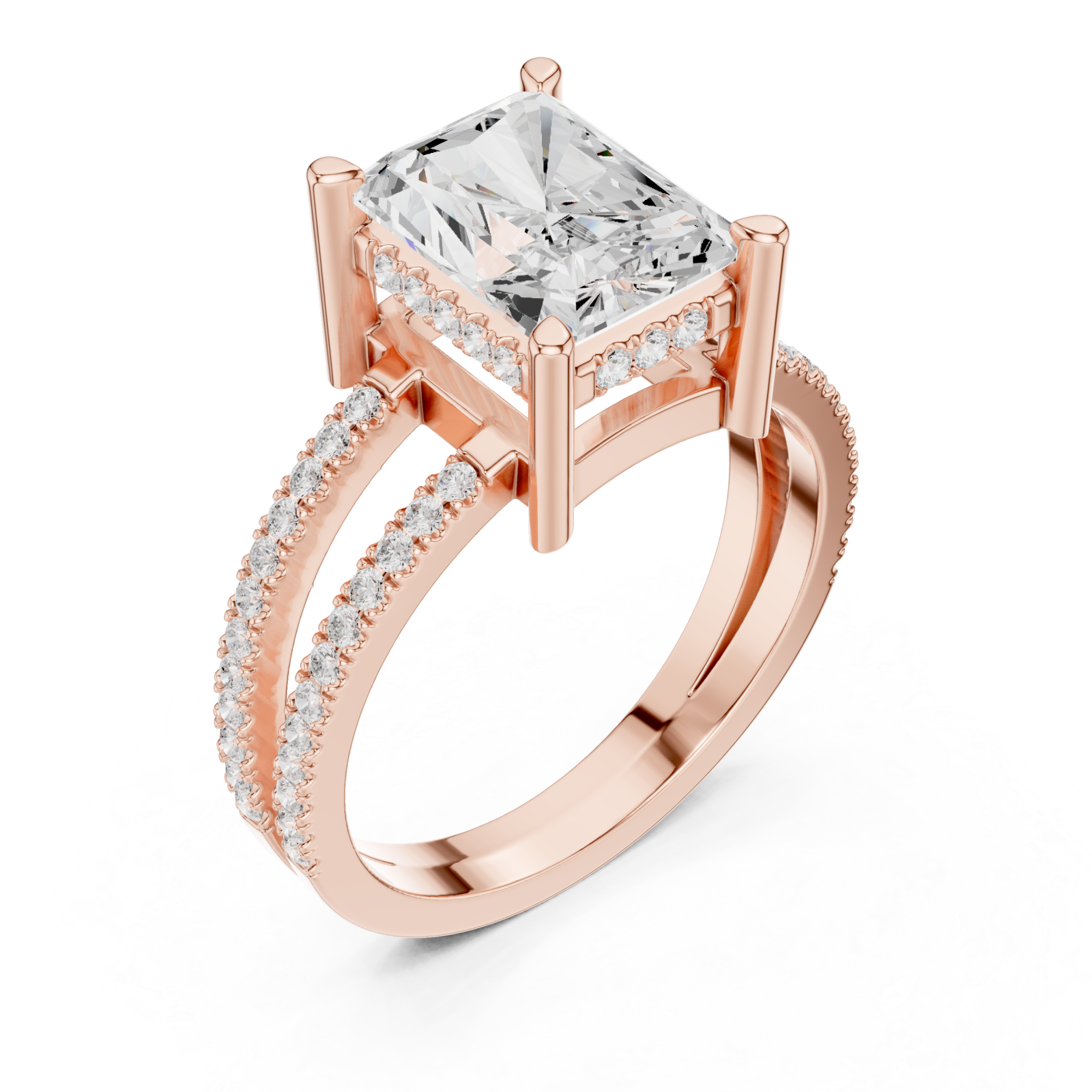  Rose Gold Aurora Reverie Modern Artistry Ring Right View