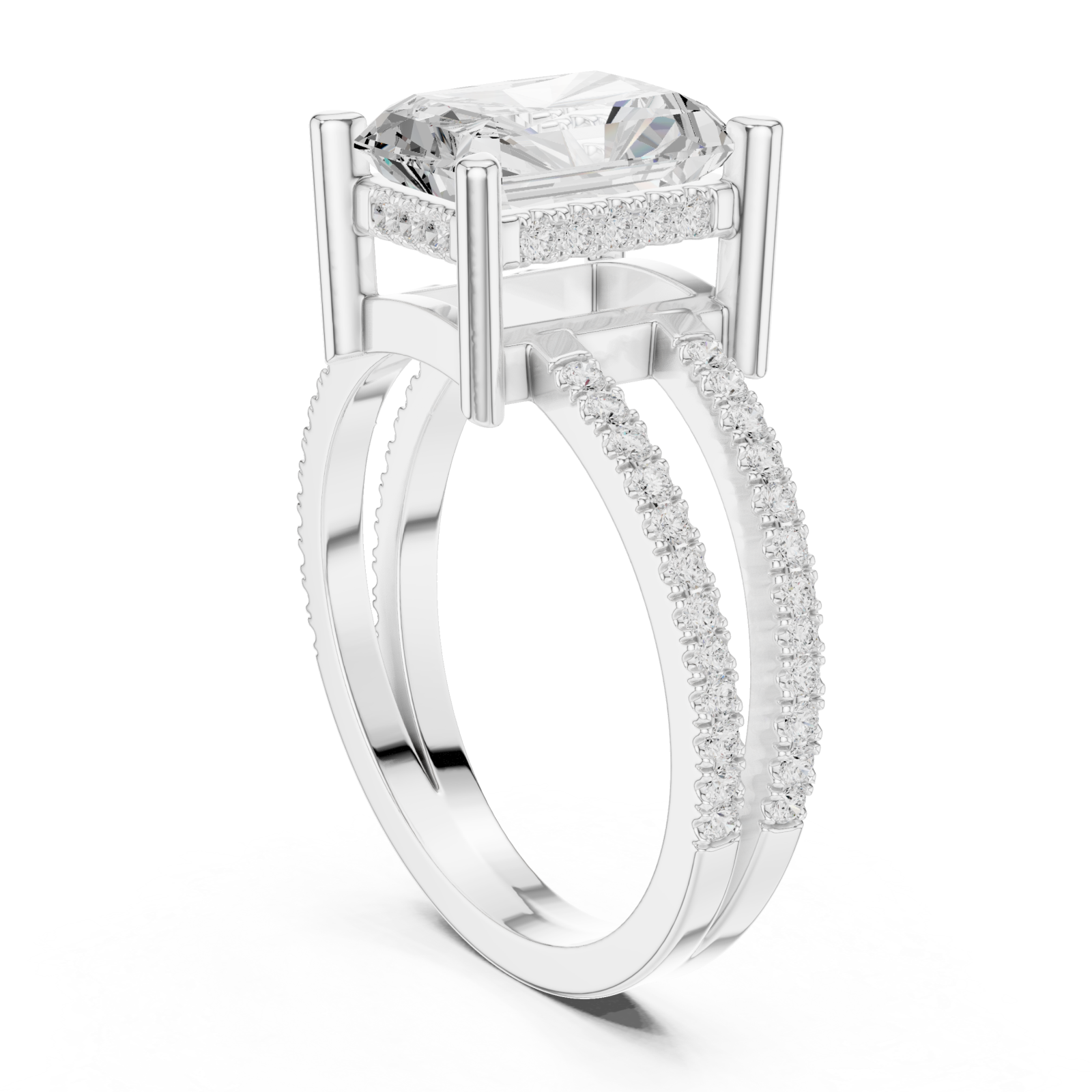  White Gold Aurora Reverie Modern Artistry Ring Left View