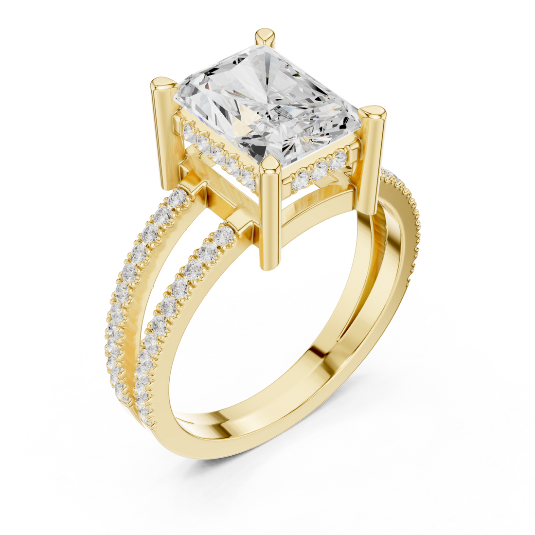 Gold Aurora Reverie Modern Artistry Ring Right View