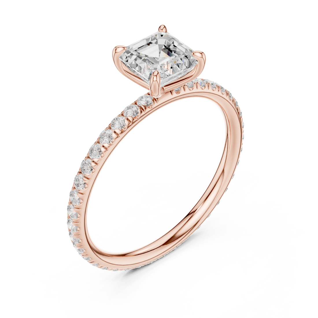  Rose Gold Luminous Grace Petite Solitaire Ring Right View