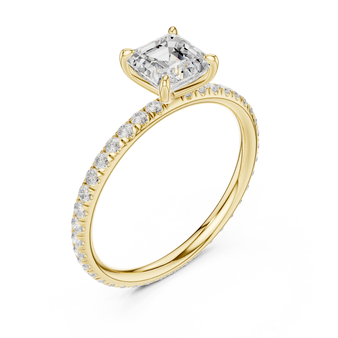 Gold Luminous Grace Petite Solitaire Ring Right View