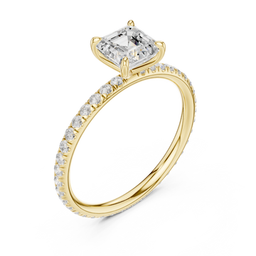 Gold Luminous Grace Petite Solitaire Ring Right View