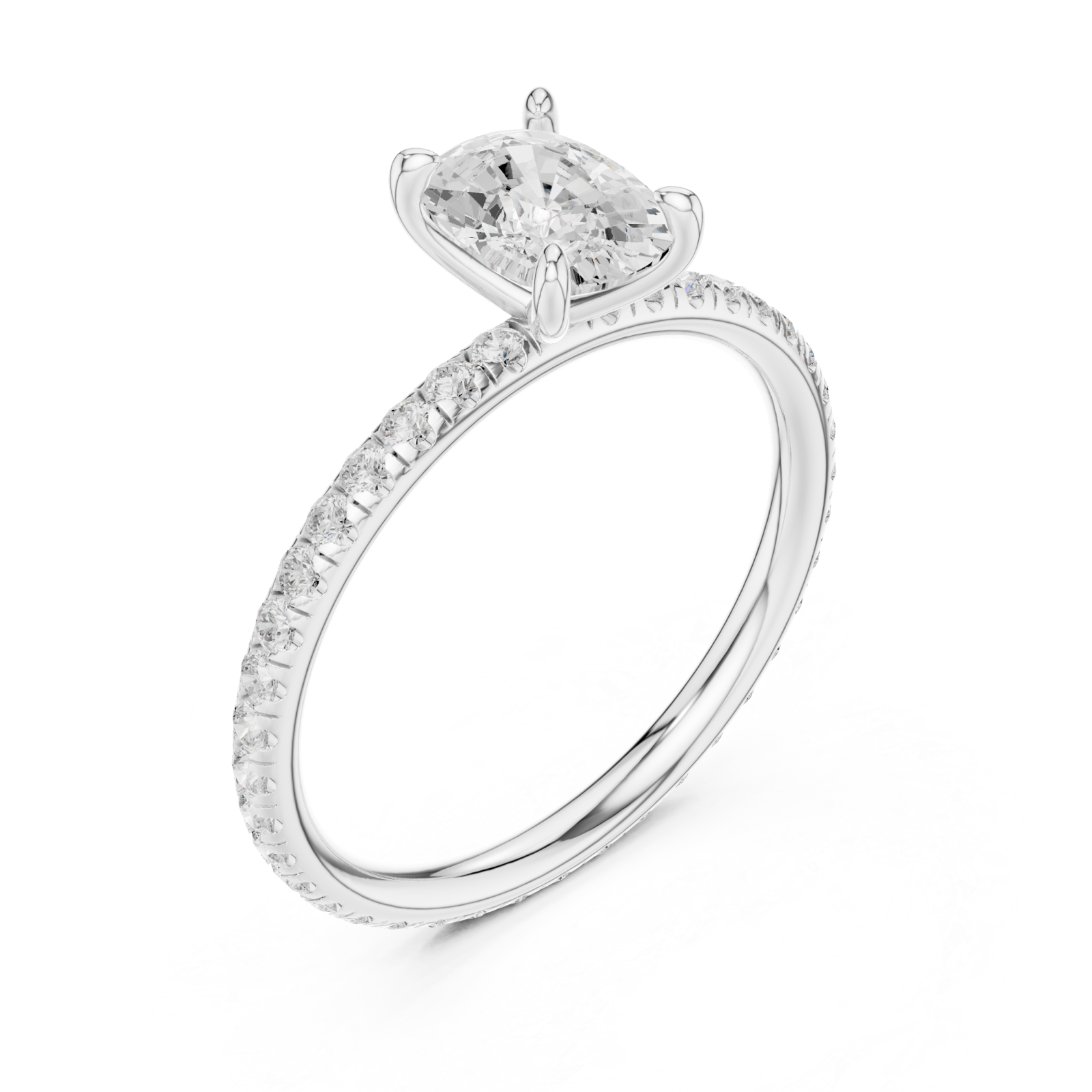  White Gold Eternal Radiance Solitaire Engagement Ring Right View