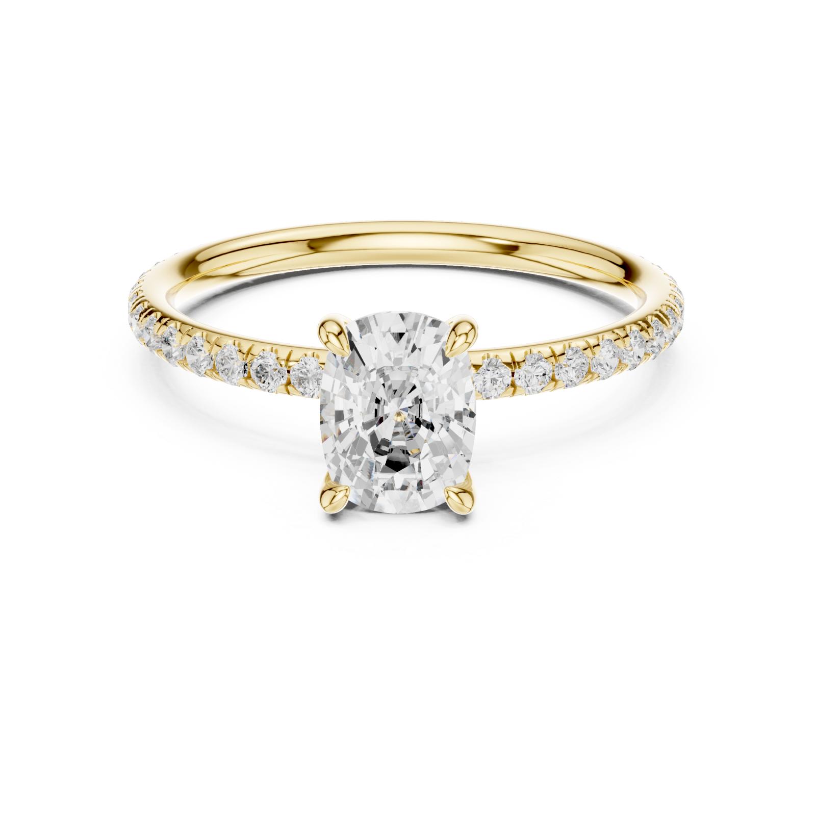  Gold Eternal Radiance Solitaire Engagement Ring Front View