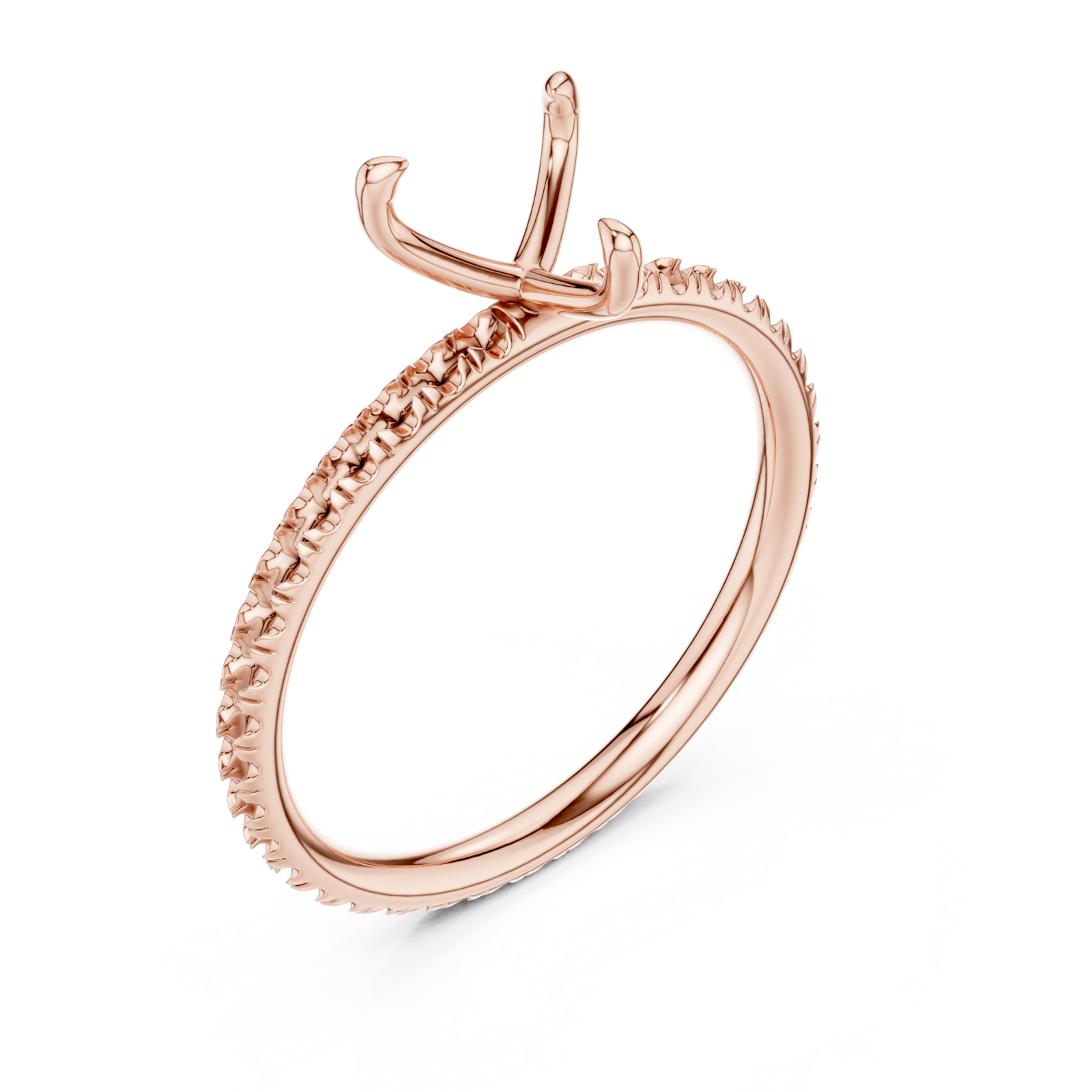  Rose Gold Heirloom Crest Solitaire Ring Right View