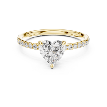  Gold Heirloom Crest Solitaire Ring Front View