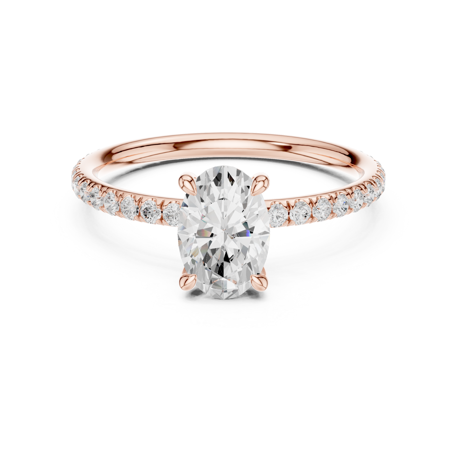  Rose Gold Anchor Crest Elegance Ring Front View