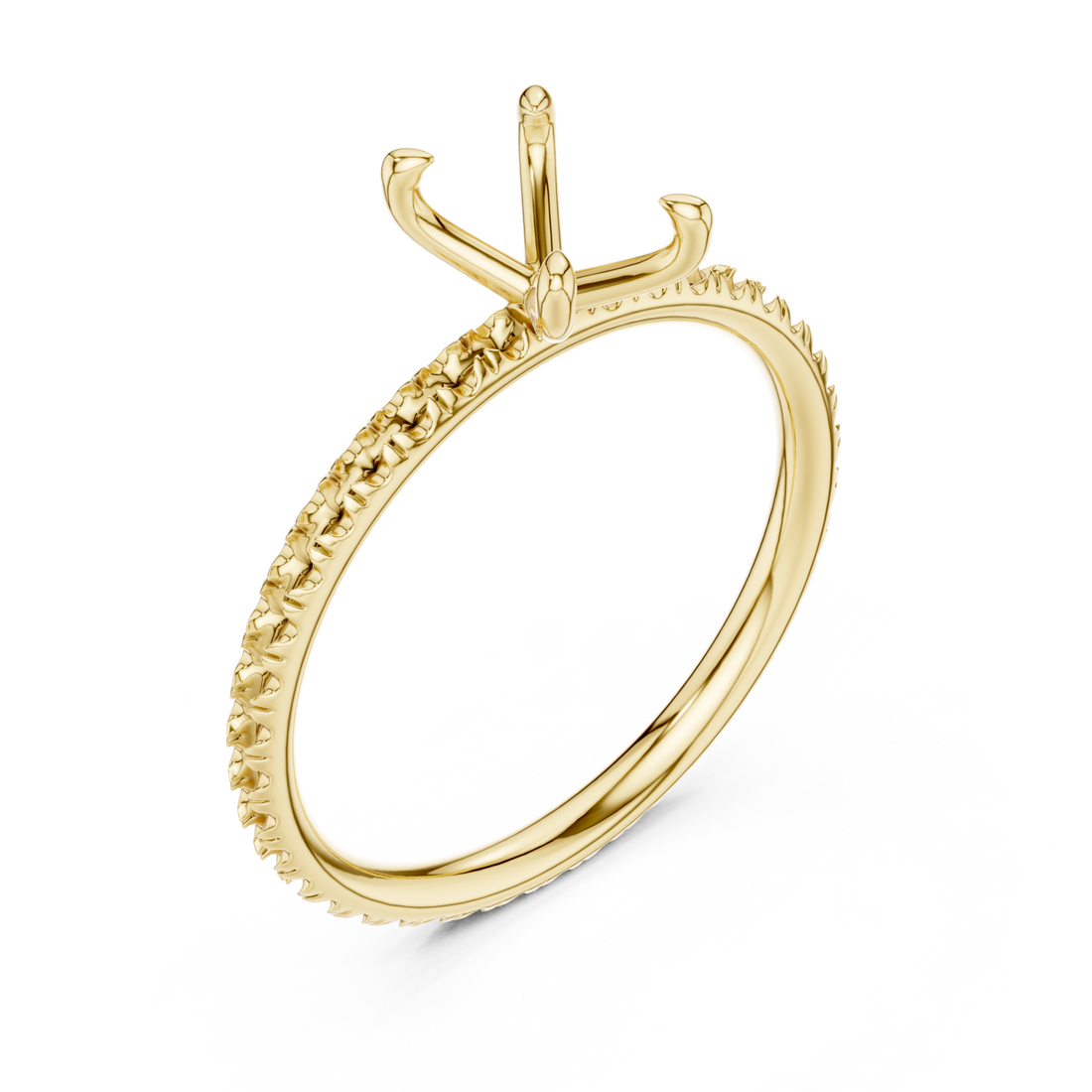 Gold Anchor Crest Elegance Ring Right View