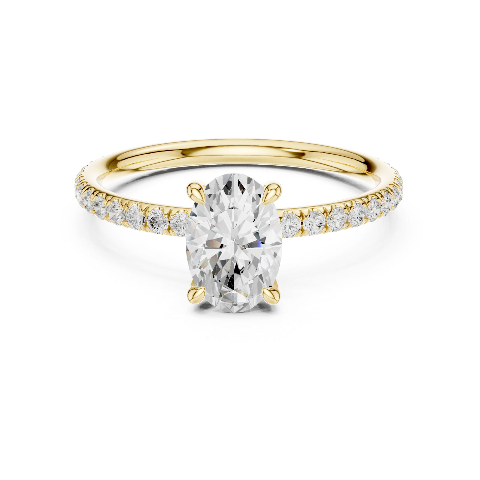  Gold Anchor Crest Elegance Ring Front View