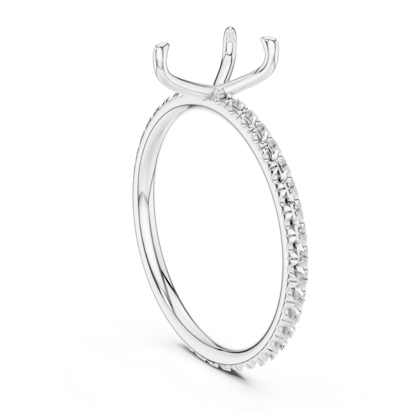  White Gold Elevate Whisper Radiant Band Ring Left View