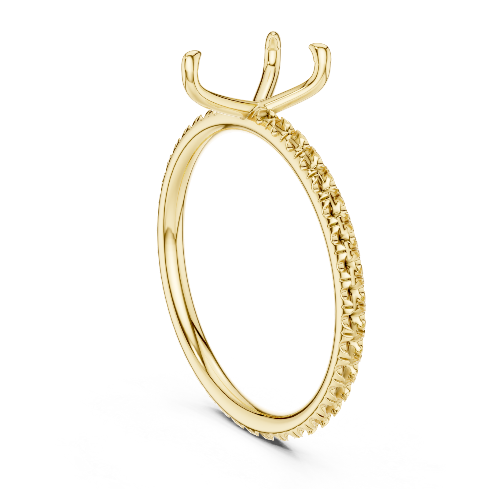  Gold Elevate Whisper Radiant Band Ring Left View