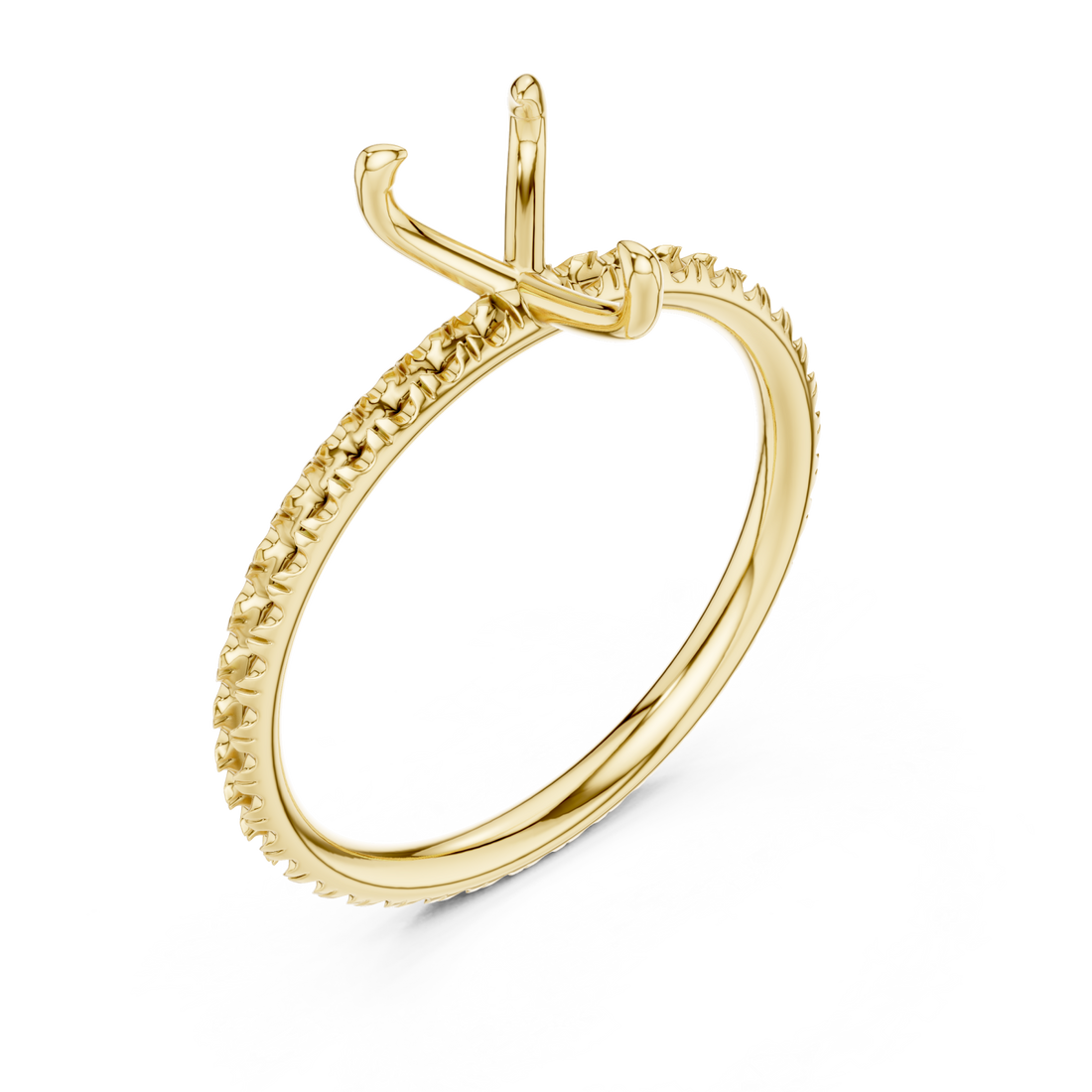 Gold Elevate Whisper Radiant Band Ring Right View