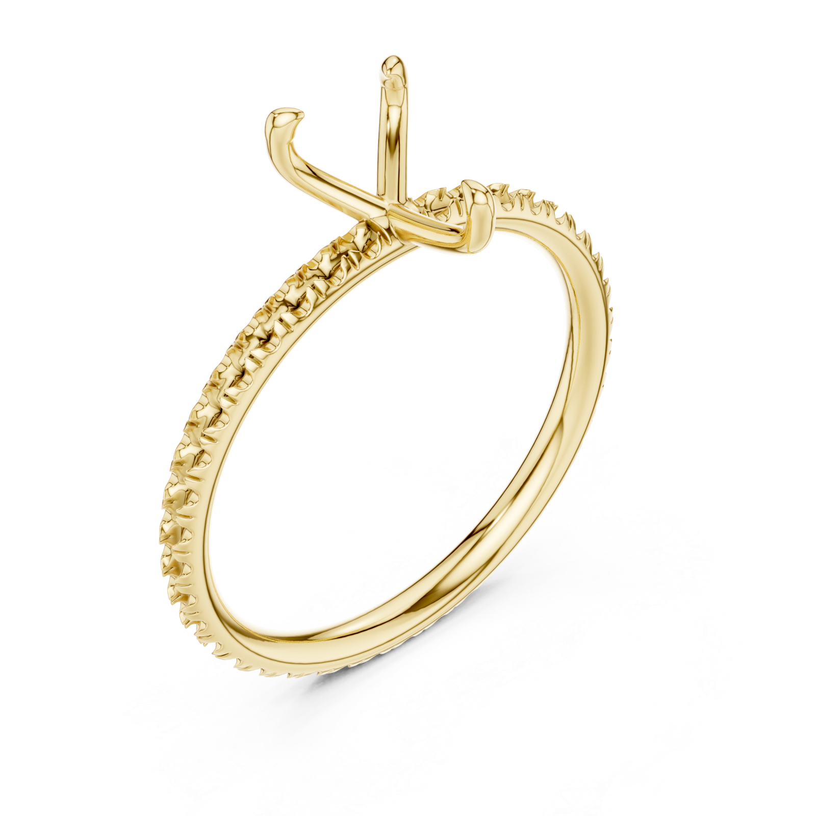 Gold Elevate Whisper Radiant Band Ring Right View