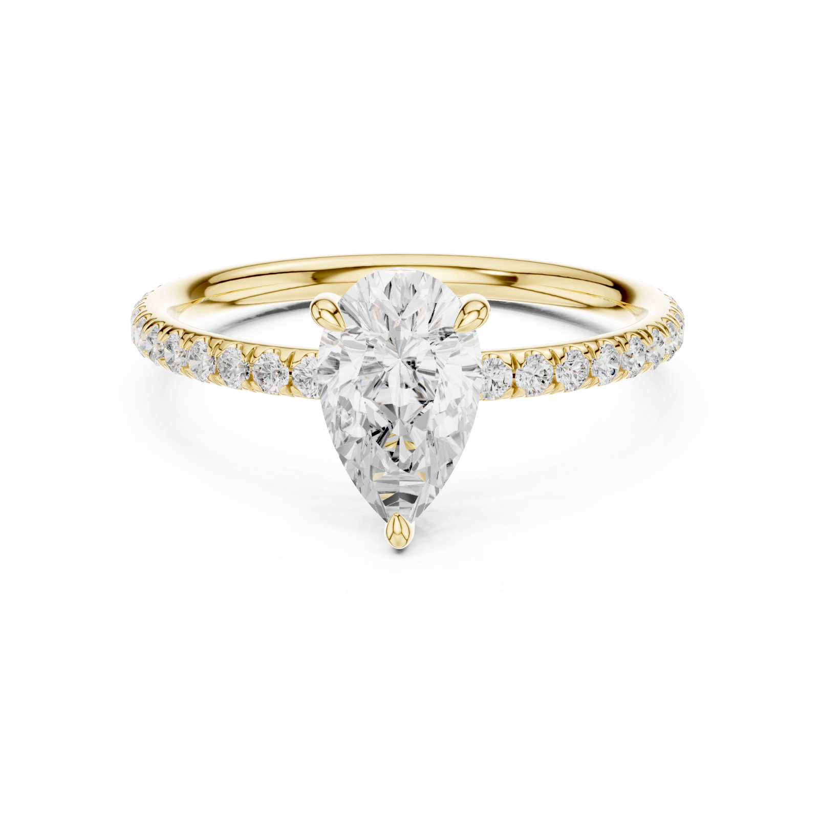  Gold Elevate Whisper Radiant Band Ring Front View