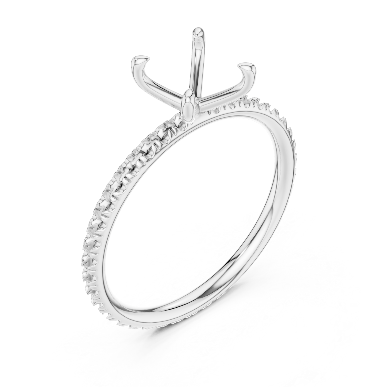 White Gold Harbor Grace Promise Band Ring Right View