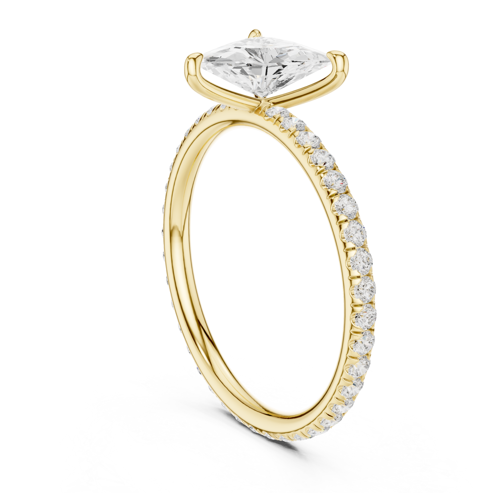  Gold Celestia Trillion Curve Ring Left View