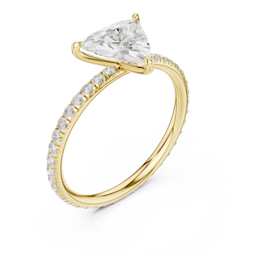 Gold Celestia Trillion Curve Ring Right View