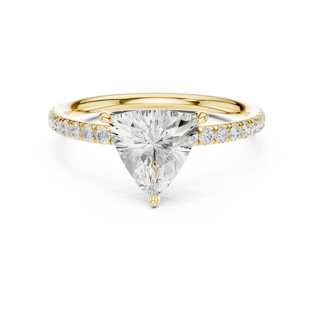 Gold Celestia Trillion Curve Ring Right View